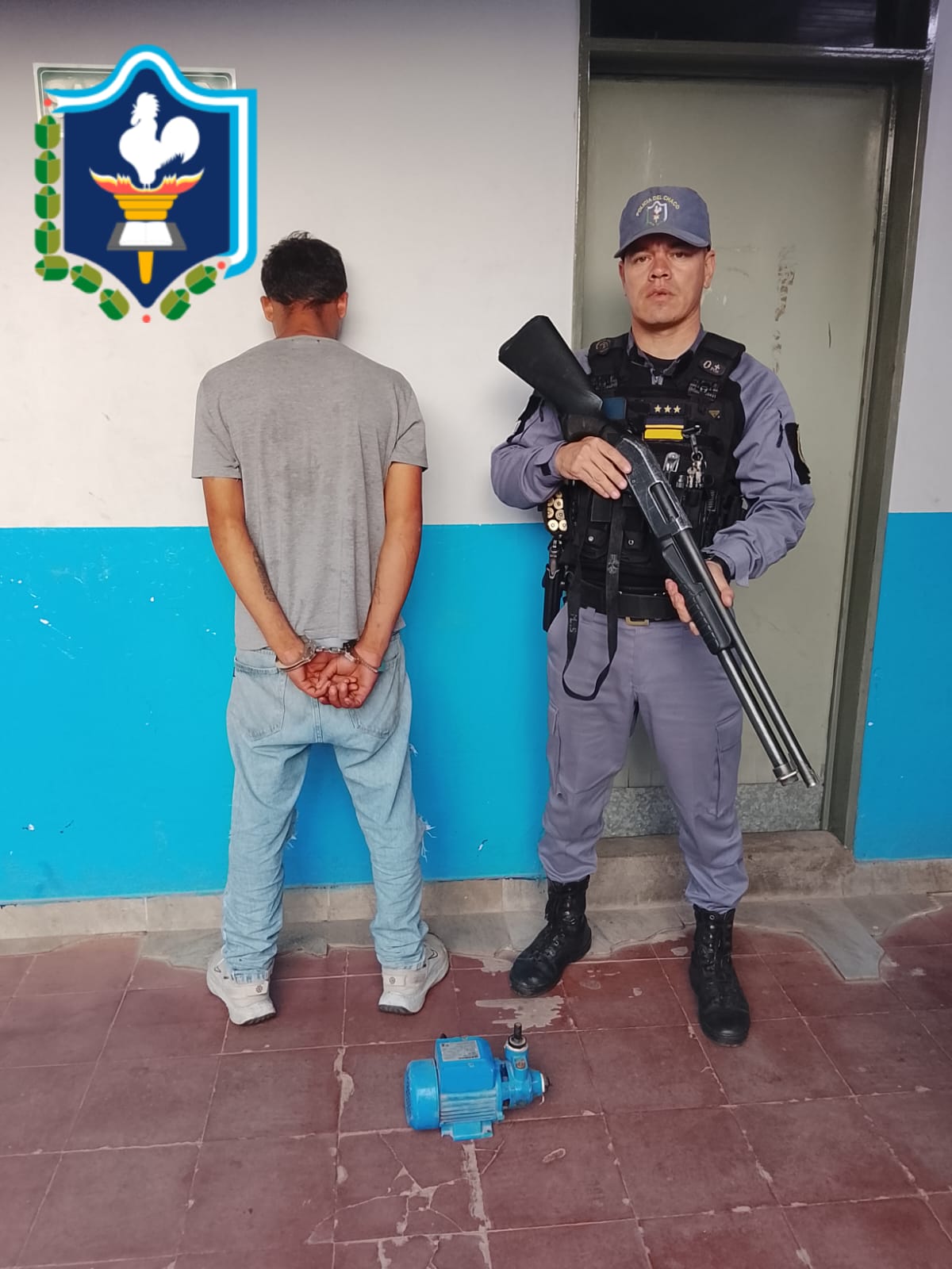 RECUPERARON UNA BOMBA DE AGUA Y ESCLARECIERON UN HURTO.