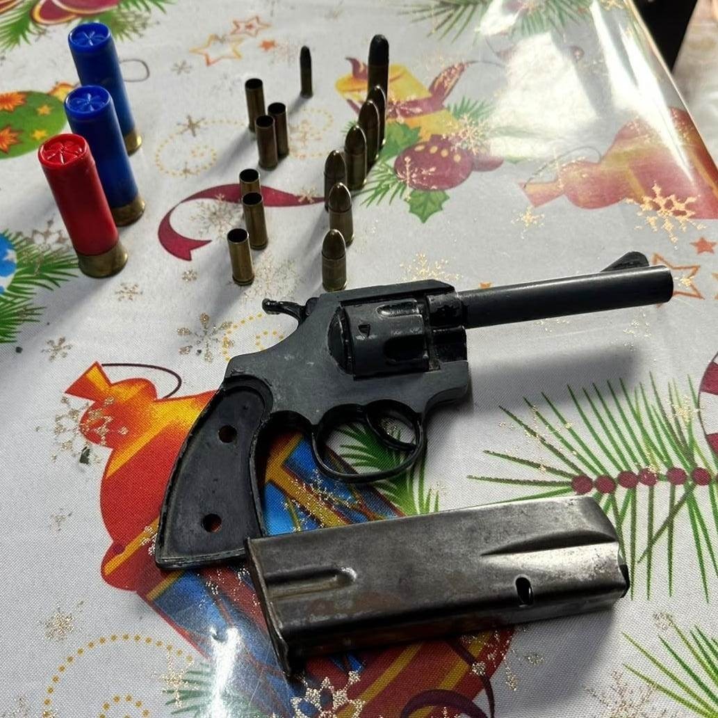 SECUESTRARON UN ARMA DE FUEGO,CARTUCHOS Y VARIOS ELEMENTOS EN UN ALLANAMIENTO.